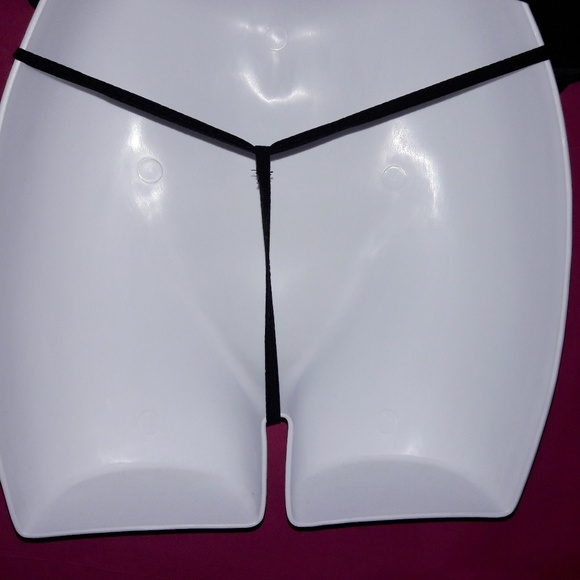 Black Satin Lace Halter Babydoll Chemise Panty Set - Picture 6 of 7